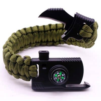 survival bracelet with knife
