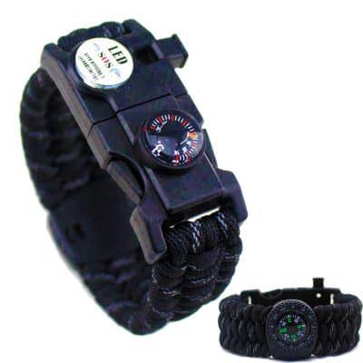 survival bracelet with sos light