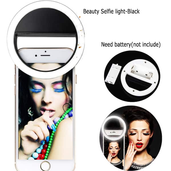 mobile selfie light white