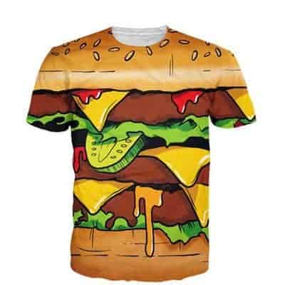 hamburger cartoon tshirt