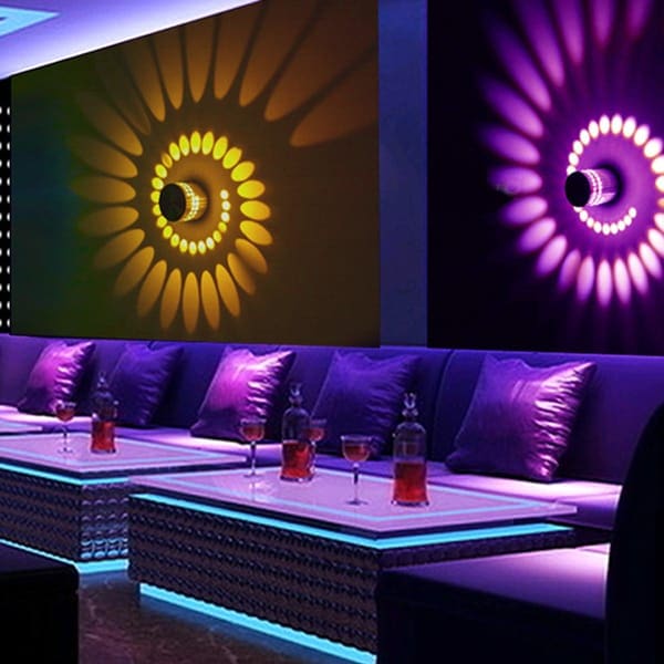 Colorful RGB Spiral Wall Light 2018